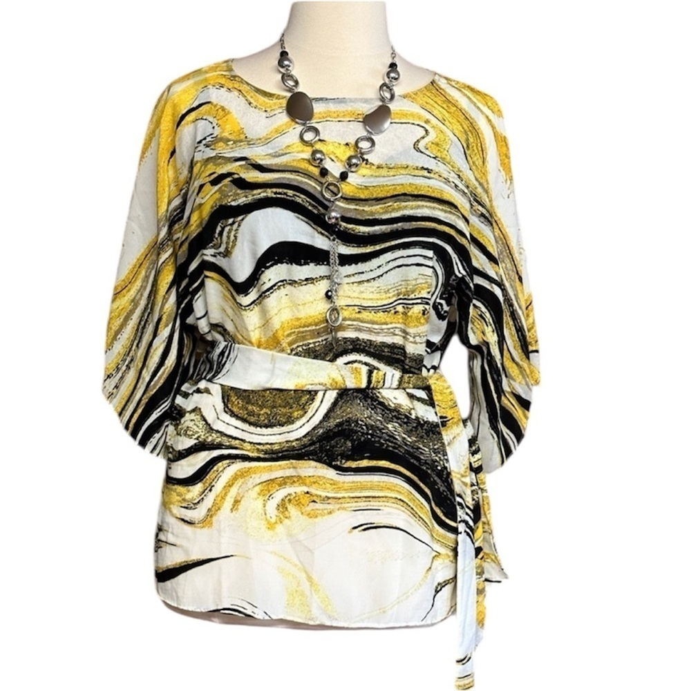 Maya Brooke Yellow Flared
Sleeved Blouse 16